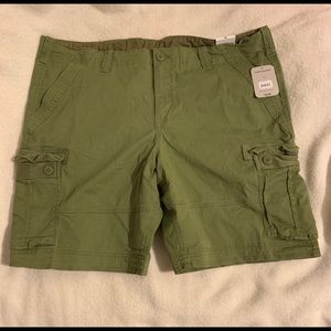 Olive green cargo shorts